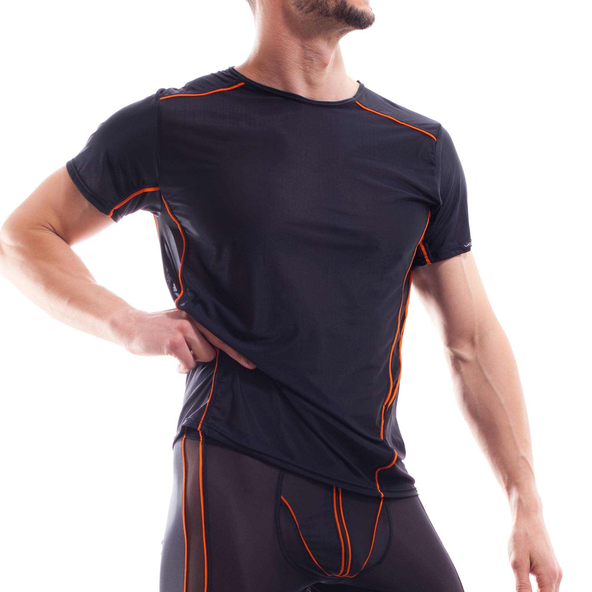 OrangeLine Shirt mit Netzeinsatz