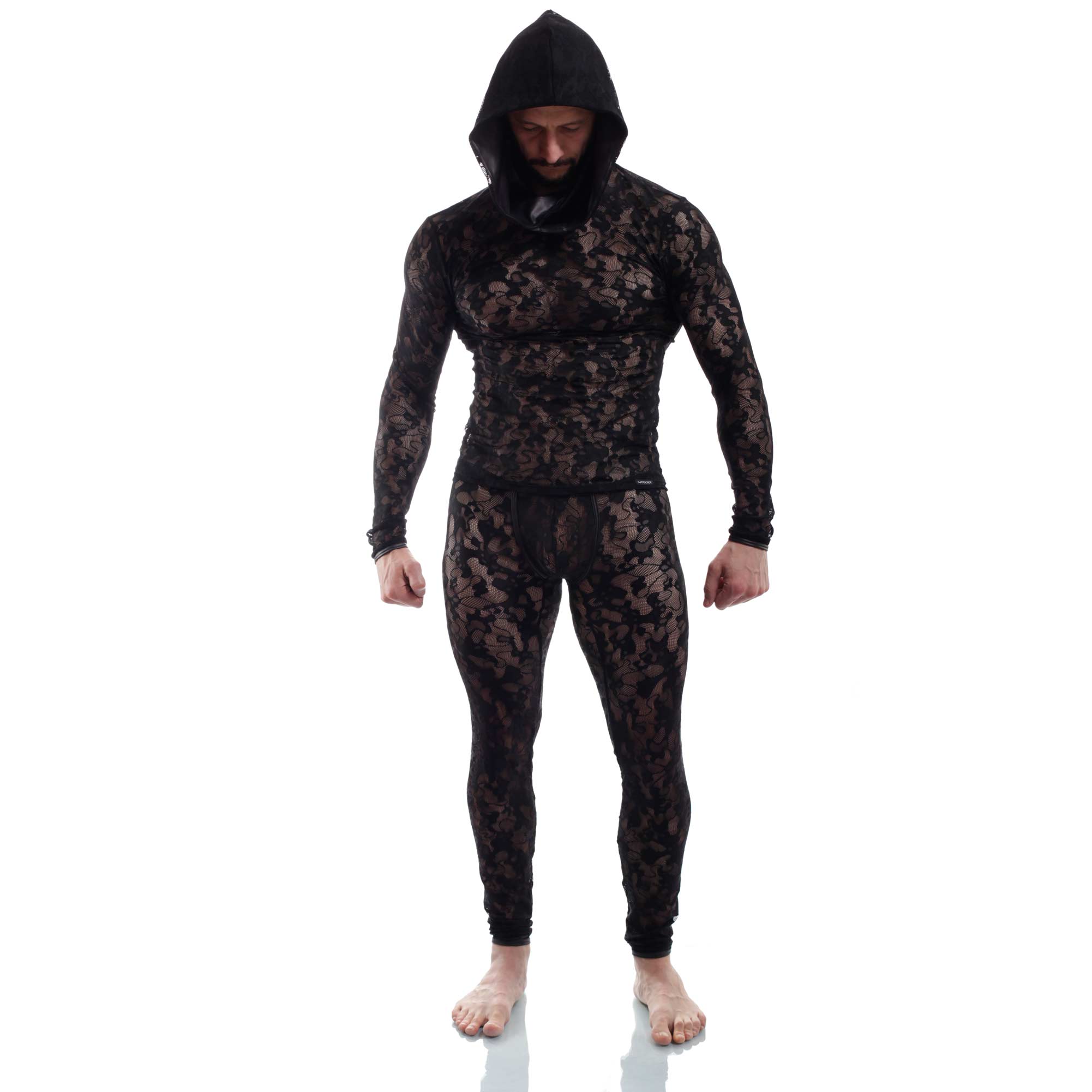 CamouflageSpitze Langarm Kapuzenshirt