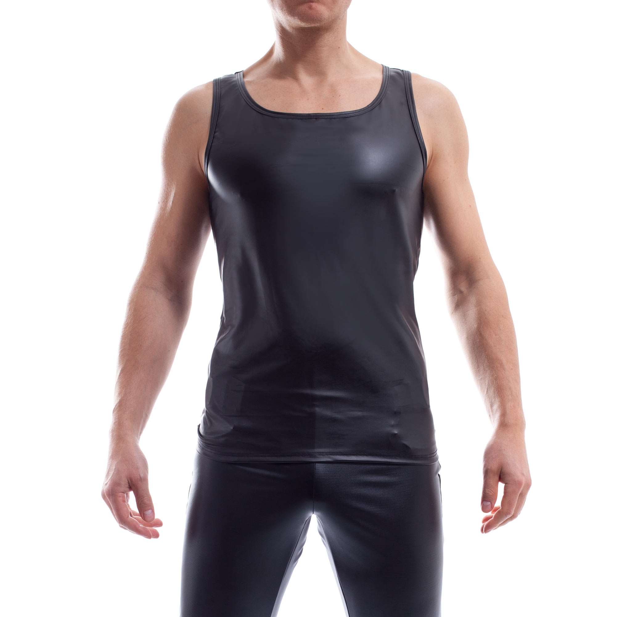 Mattleder Muskelshirt